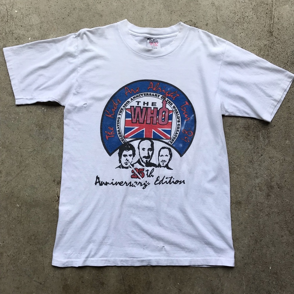 VTG 80s 1989 The Who 25th Anniversary Tour T-Shirt